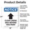 Signmission Clean Linens Only, 18 in W x Rectangle, Aluminum OS-2PACK-NS-A-1824-V-10616 - alternate 7